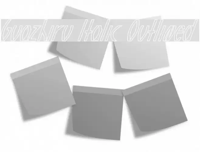 Guazhiru Italic Outlined Font examples