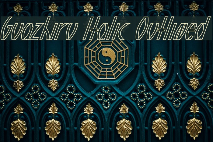 Guazhiru Italic Outlined Example 3