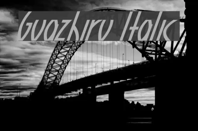 Guazhiru Italic Font examples