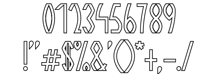 Guazhiru Regular Outlined Font OTHER CHARS
