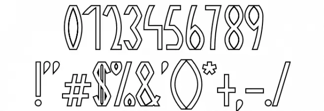 Guazhiru Regular Outlined Fuentes OTROS CHARS