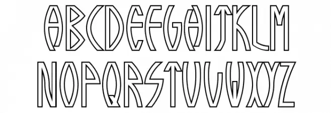 Guazhiru Regular Outlined خط أحرف كبيرة