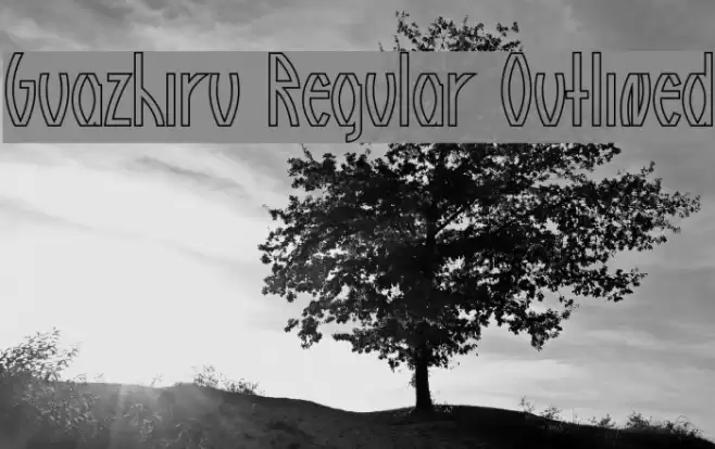 Guazhiru Regular Outlined Fuentes examples