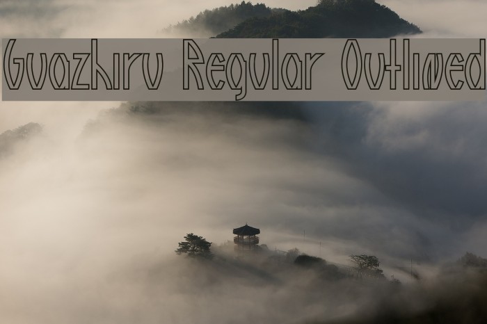 Guazhiru Regular Outlined Font examples