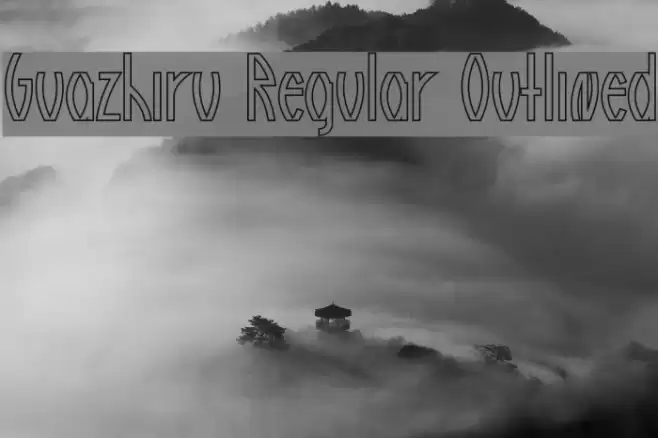 Guazhiru Regular Outlined Fuentes examples