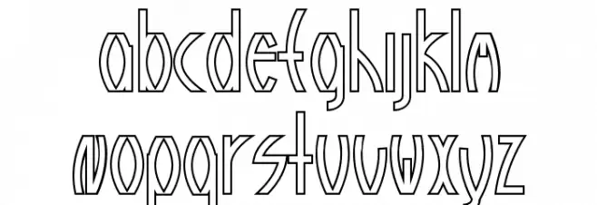Guazhiru Regular Outlined फ़ॉन्ट लोअरकेस