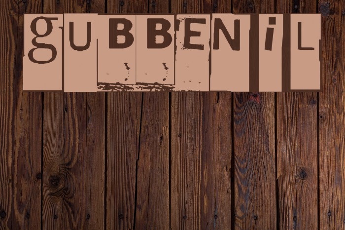 Gubben I L फ़ॉन्ट examples