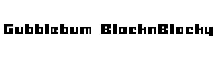 Gubblebum BlacknBlocky Font