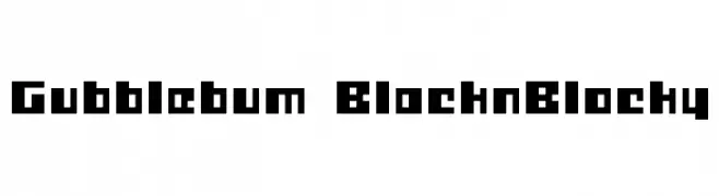 Gubblebum BlacknBlocky  Frei Schriftart Herunterladen