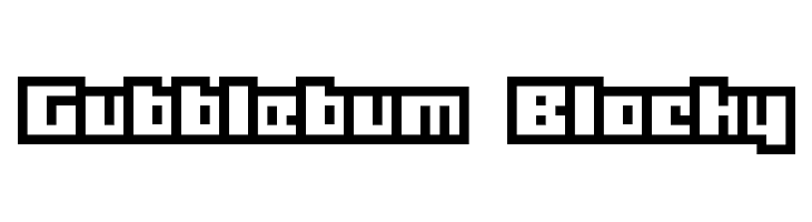 Gubblebum Blocky لخطوط تنزيل