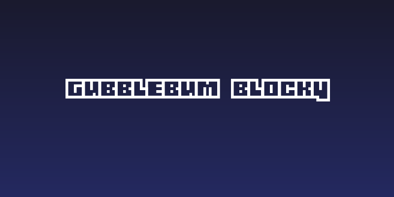 Gubblebum Blocky Social Header