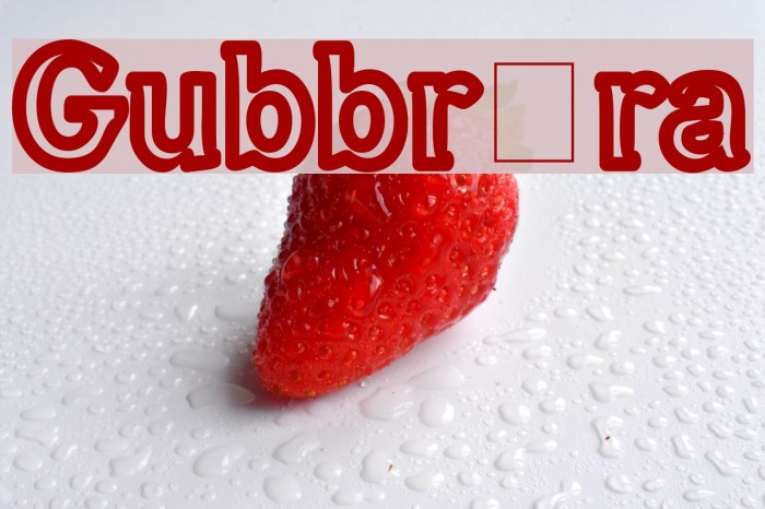 Gubbröra Font examples