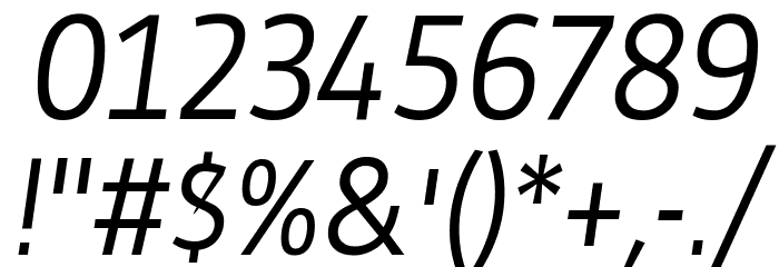 Gudea Italic Font OTHER CHARS