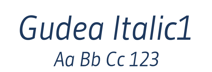Gudea Italic1 Font Preview