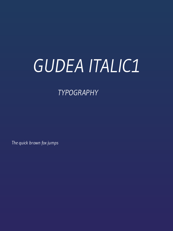 Gudea Italic1 Poster