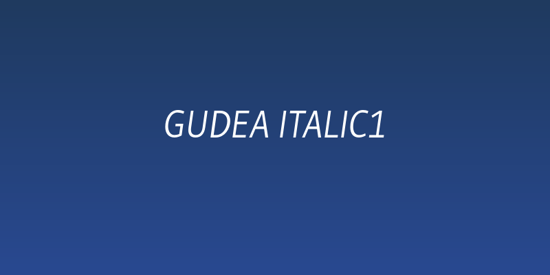 Gudea Italic1 Social Header