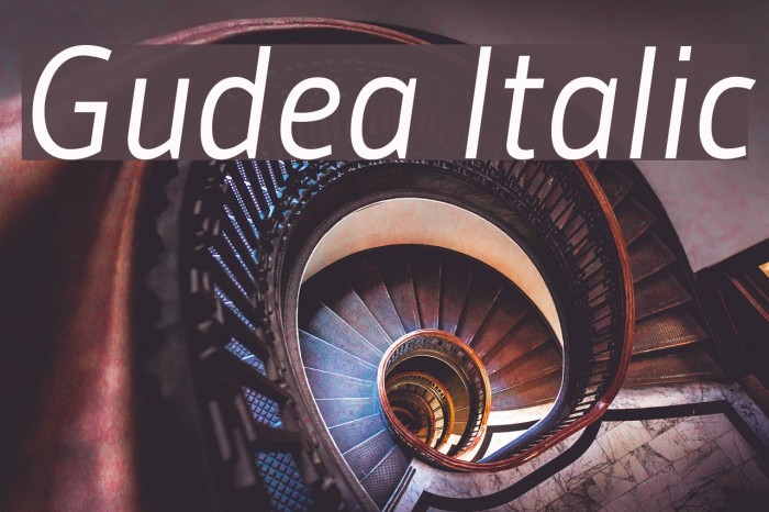 Gudea Italic Font examples