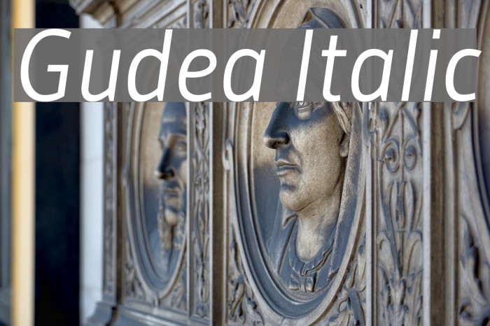 Gudea Italic Font examples