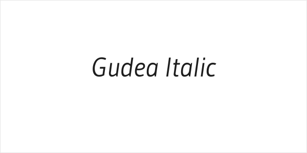 Gudea Italic Logo