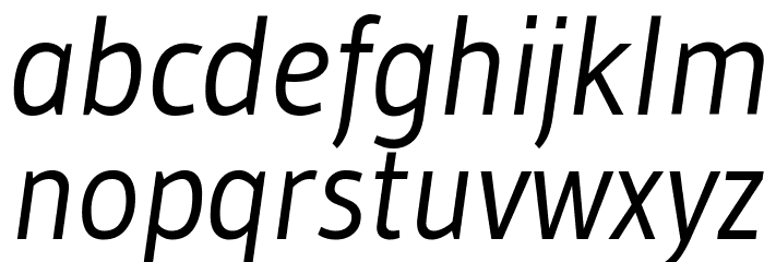 Gudea Italic Font LOWERCASE
