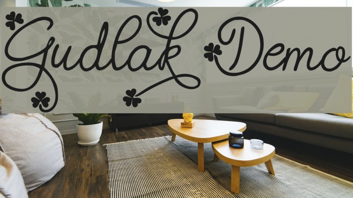 Gudlak Demo Font examples