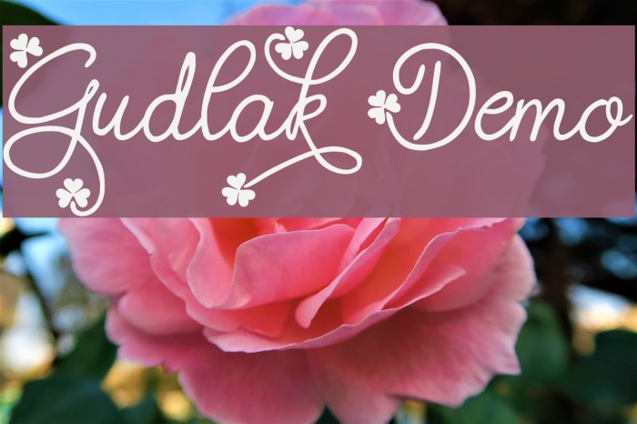 Gudlak Demo Font examples
