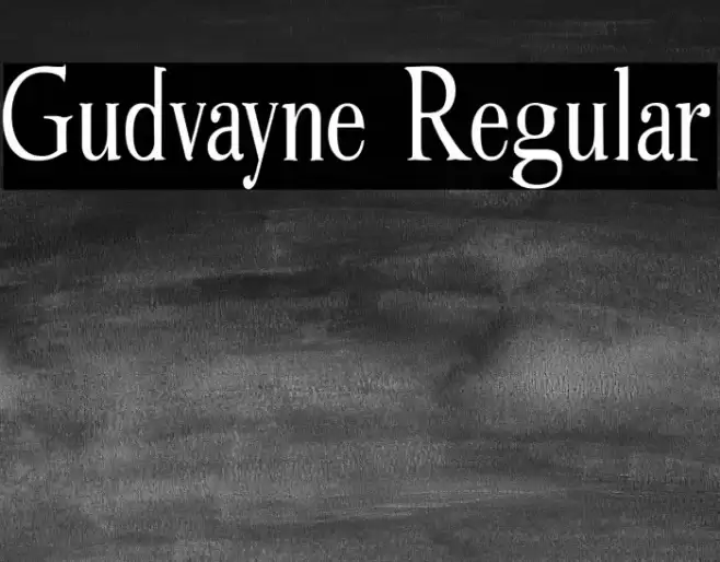 Gudvayne Regular Font examples