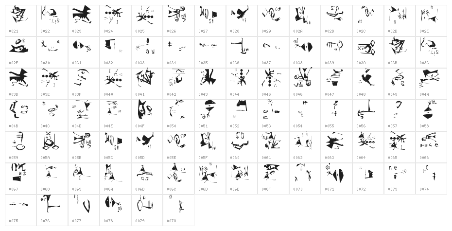 Guernica38Remember Character Map