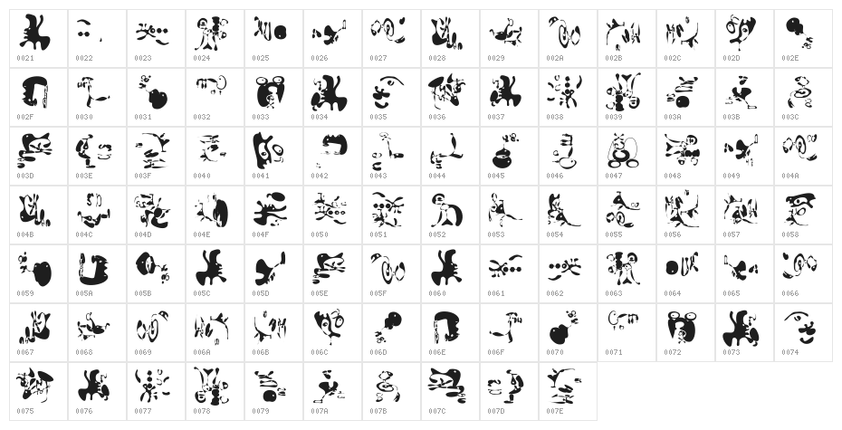 GuernicaMemories Character Map