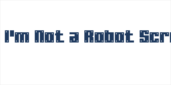 Guess What, I'm Not a Robot Screws Regular Logo