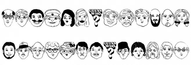 Guess Who? Шрифта ВЕРХНИЙ