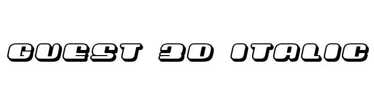 Guest 3D Italic  Descarca Fonturi Gratis
