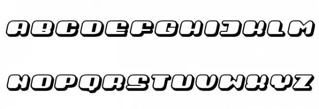 Guest 3D Italic Caratteri MAIUSCOLE