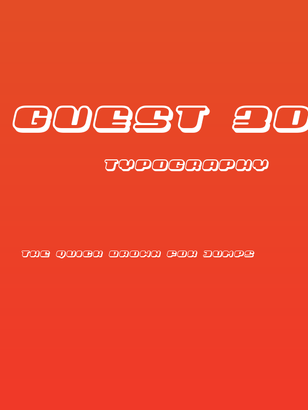 Guest 3D Italic Poster