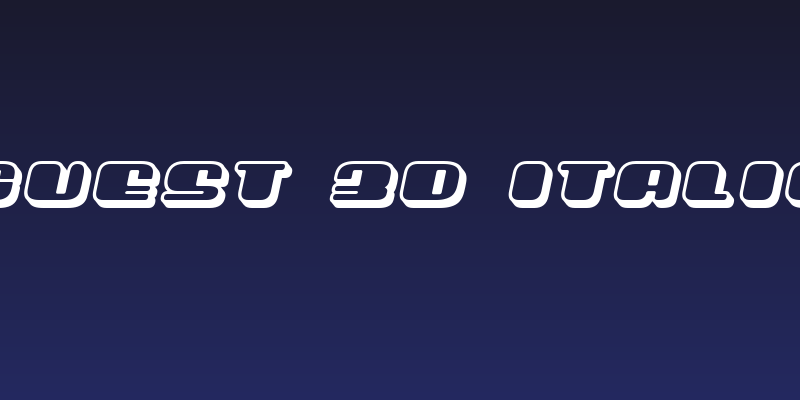 Guest 3D Italic Social Header