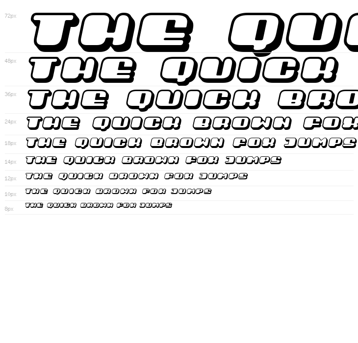 Guest 3D Italic Waterfall