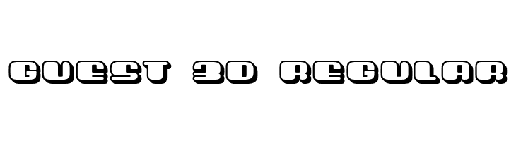 Guest 3D Regular  Скачать бесплатные шрифты