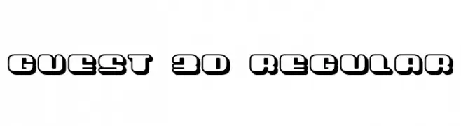 Guest 3D Regular  フリーフォントのダウンロード