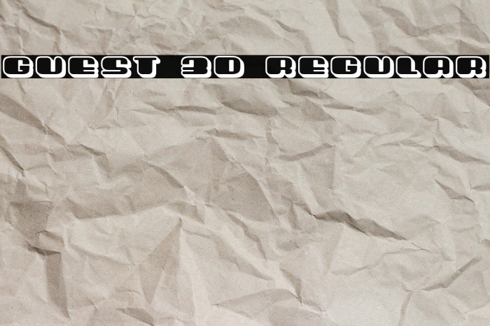 Guest 3D Regular Font examples