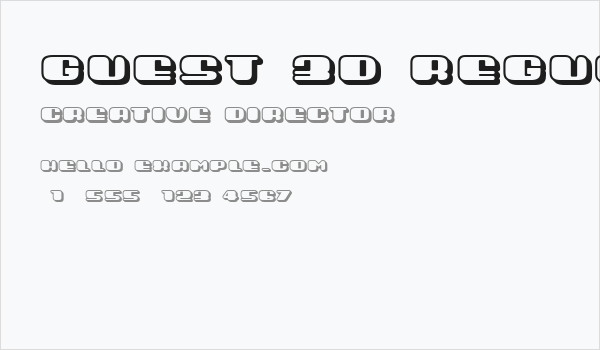 Guest 3D Regular Business Card