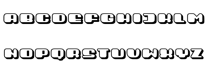 Guest 3D Regular Font LOWERCASE