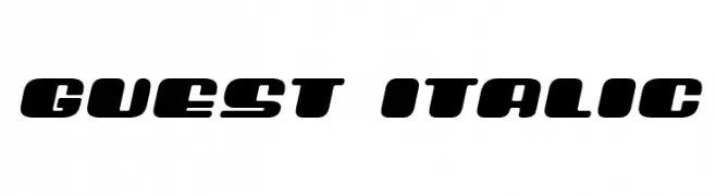 Guest Italic  Frei Schriftart Herunterladen