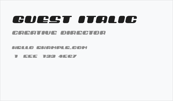 Guest Italic Business Card