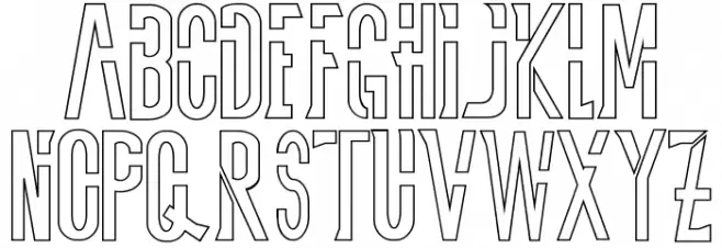 Guest Star Demo Outline Шрифта ВЕРХНИЙ