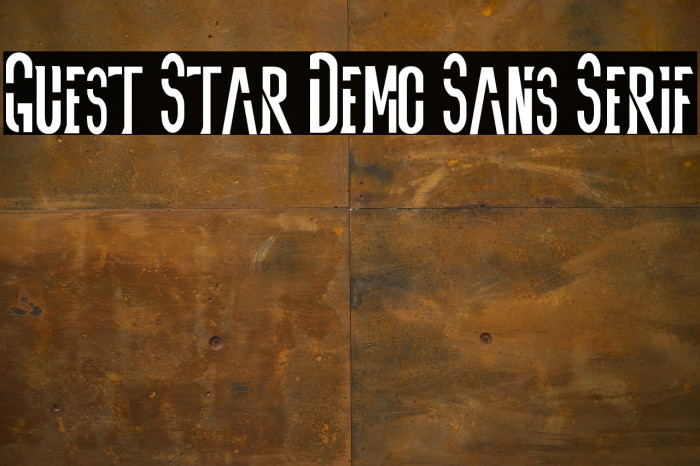 Guest Star Demo Sans Serif Example 1