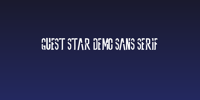 Guest Star Demo Sans Serif Social Header