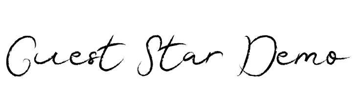 Guest Star Demo  Frei Schriftart Herunterladen