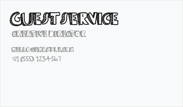 Guestservice Business Card