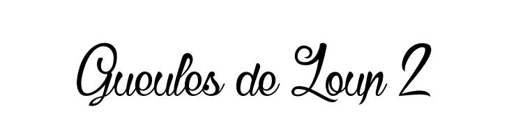 Gueules de Loup 2  Descarca Fonturi Gratis