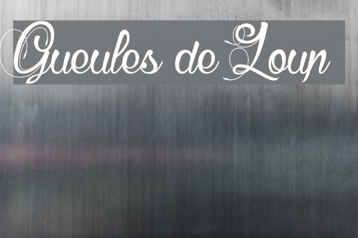 Gueules de Loup Example 1